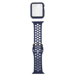 Silikon-Ersatzarmband + Schutzhülle mit Displayschutzfolien-Set für Apple Watch Series, 3 & 2 & 1 38 mm, für Apple Watch Series 6 / 5 / 4 / Watch SE 40 mm