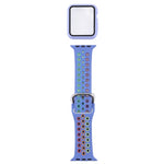 Silikon-Ersatzarmband + Schutzhülle mit Displayschutzfolien-Set für Apple Watch Series, 3 & 2 & 1 38 mm, für Apple Watch Series 6 / 5 / 4 / Watch SE 40 mm