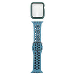 Silikon-Ersatzarmband + Schutzhülle mit Displayschutzfolien-Set für Apple Watch Series, 3 & 2 & 1 38 mm, für Apple Watch Series 6 / 5 / 4 / Watch SE 40 mm