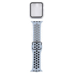Silikon-Ersatzarmband + Schutzhülle mit Displayschutzfolien-Set für Apple Watch Series, 3 & 2 & 1 38 mm, für Apple Watch Series 6 / 5 / 4 / Watch SE 40 mm
