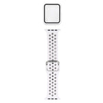Silikon-Ersatzarmband + Schutzhülle mit Displayschutzfolien-Set für Apple Watch Series, 3 & 2 & 1 38 mm, für Apple Watch Series 6 / 5 / 4 / Watch SE 40 mm
