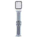 Silicone Replacement Strap Watchband + Protective Case with Screen Protector Set For Apple Watch Series, 3 & 2 & 1 42mm, For Apple Watch Series 6 / 5 / 4 / Watch SE 44mm