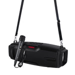 New Rixing NR-6012M Bluetooth 5.0 Tragbarer Outdoor-Karaoke-Wireless-Bluetooth-Lautsprecher mit Mikrofon und Schultergurt, NR-6012M(Schwarz), NR-6012M(Rot), NR-6012M(Blau), NR-6012M(Grün)