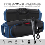 New Rixing NR-6012M Bluetooth 5.0 Tragbarer Outdoor-Karaoke-Wireless-Bluetooth-Lautsprecher mit Mikrofon und Schultergurt, NR-6012M(Schwarz), NR-6012M(Rot), NR-6012M(Blau), NR-6012M(Grün)