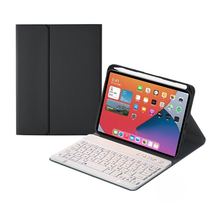 HK006 Quadratische Tasten Abnehmbare Bluetooth-Tastatur Lederhülle mit Halter für iPad mini 6, HK006