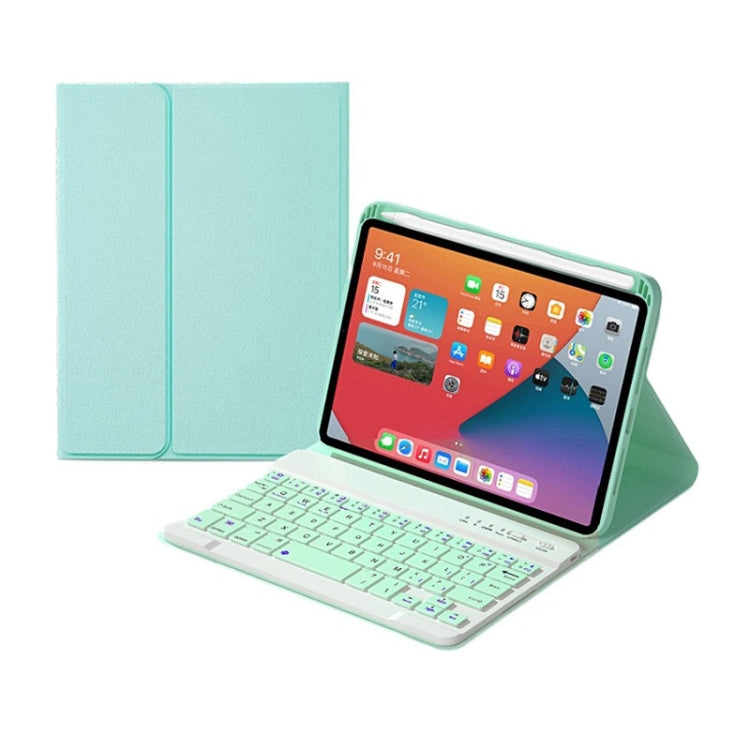 HK006 Quadratische Tasten Abnehmbare Bluetooth-Tastatur Lederhülle mit Halter für iPad mini 6, HK006