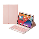 HK006 Quadratische Tasten Abnehmbare Bluetooth-Tastatur Lederhülle mit Halter für iPad mini 6, HK006
