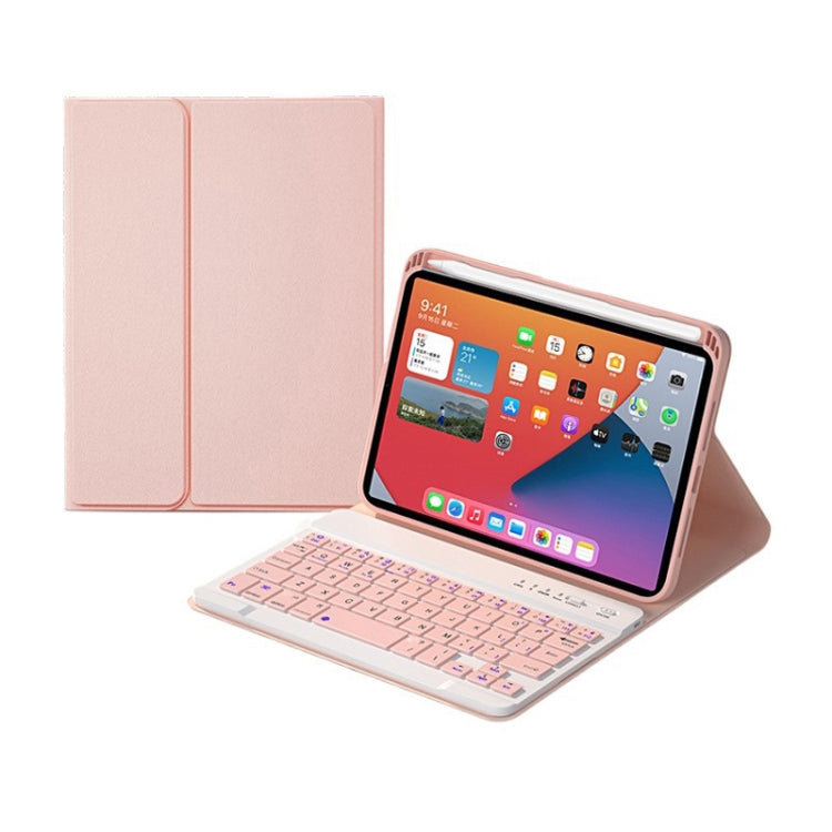 HK006 Quadratische Tasten Abnehmbare Bluetooth-Tastatur Lederhülle mit Halter für iPad mini 6, HK006