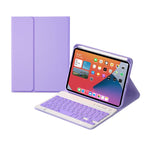 HK006 Quadratische Tasten Abnehmbare Bluetooth-Tastatur Lederhülle mit Halter für iPad mini 6, HK006
