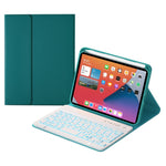 HK006D Quadratische Tasten Abnehmbare Bluetooth-Tastatur Lederhülle mit weißer Hintergrundbeleuchtung & Halter für iPad mini 6, HK006D