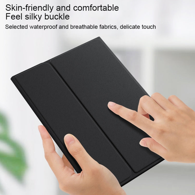 HK006D Quadratische Tasten Abnehmbare Bluetooth-Tastatur Lederhülle mit weißer Hintergrundbeleuchtung & Halter für iPad mini 6, HK006D