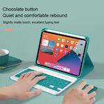 HK006D Quadratische Tasten Abnehmbare Bluetooth-Tastatur Lederhülle mit weißer Hintergrundbeleuchtung & Halter für iPad mini 6, HK006D