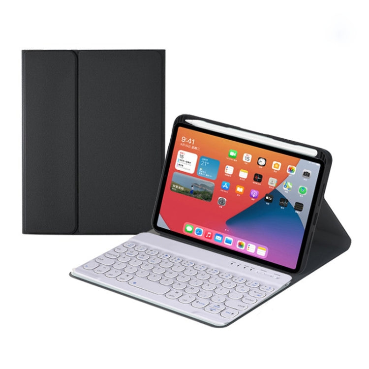 HY006 Runde Tasten Abnehmbare Bluetooth-Tastatur Lederhülle mit Halter für iPad mini 6, HY006