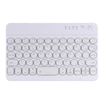 HY006D Runde Tasten Abnehmbare Bluetooth-Tastatur Lederhülle mit bunter Hintergrundbeleuchtung & Halter für iPad mini 6, HY006D