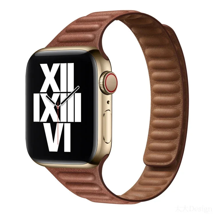 Schlankmachendes magnetisches Ersatzarmband für Apple Watch Series 7 (41 mm), 6, SE, 5 und 4 (40 mm), 3, 2 und 1 (38 mm), 7 (45 mm), 6, SE, 5 und 4 (44 mm) sowie 3, 2 und 1 (42 mm)