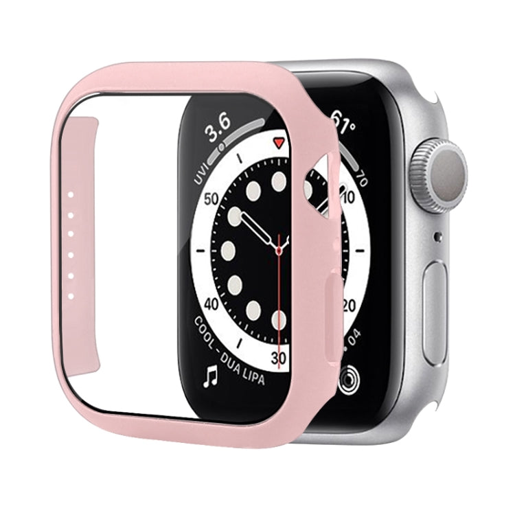 Stoßfeste PC-Schutzhülle mit gehärteter Glasfolie, für Apple Watch Series 9 / 8 / 7 41mm, für Apple Watch Series 9 / 8 / 7 45mm, für Apple Watch Series 8 / 7 41mm