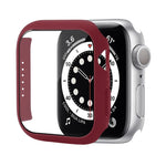 Stoßfeste PC-Schutzhülle mit gehärteter Glasfolie, für Apple Watch Series 9 / 8 / 7 41mm, für Apple Watch Series 9 / 8 / 7 45mm, für Apple Watch Series 8 / 7 41mm