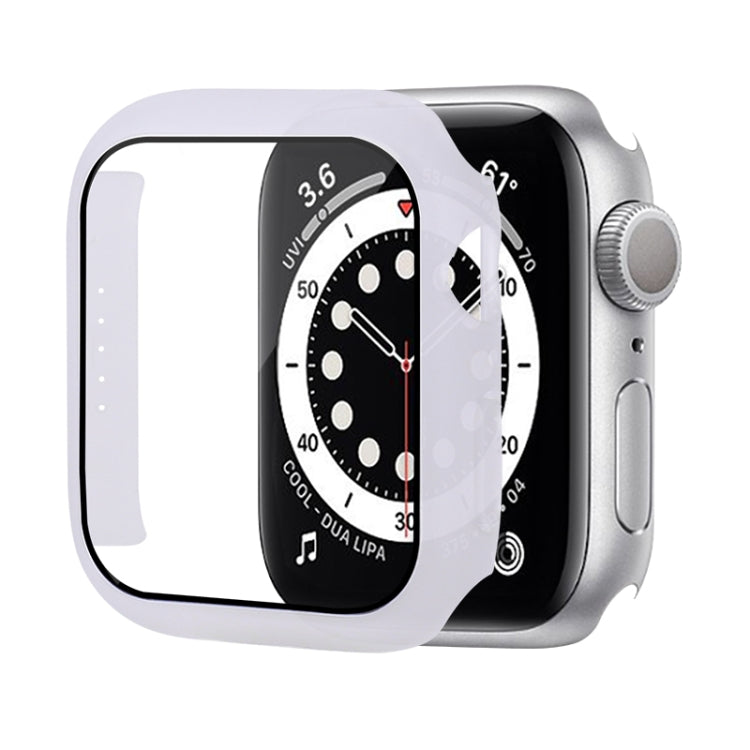Stoßfeste PC-Schutzhülle mit gehärteter Glasfolie, für Apple Watch Series 9 / 8 / 7 41mm, für Apple Watch Series 9 / 8 / 7 45mm, für Apple Watch Series 8 / 7 41mm