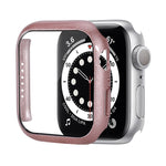 Stoßfeste PC-Schutzhülle mit gehärteter Glasfolie, für Apple Watch Series 9 / 8 / 7 41mm, für Apple Watch Series 9 / 8 / 7 45mm, für Apple Watch Series 8 / 7 41mm