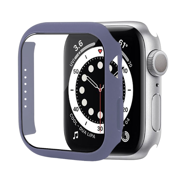 Stoßfeste PC-Schutzhülle mit gehärteter Glasfolie, für Apple Watch Series 9 / 8 / 7 41mm, für Apple Watch Series 9 / 8 / 7 45mm, für Apple Watch Series 8 / 7 41mm