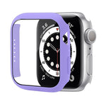 Stoßfeste PC-Schutzhülle mit gehärteter Glasfolie, für Apple Watch Series 9 / 8 / 7 41mm, für Apple Watch Series 9 / 8 / 7 45mm, für Apple Watch Series 8 / 7 41mm