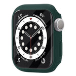 Stoßfeste PC-Schutzhülle mit gehärteter Glasfolie, für Apple Watch Series 9 / 8 / 7 41mm, für Apple Watch Series 9 / 8 / 7 45mm, für Apple Watch Series 8 / 7 41mm