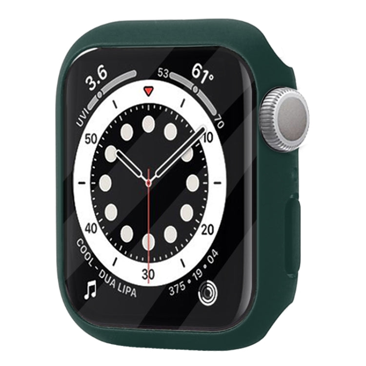 Stoßfeste PC-Schutzhülle mit gehärteter Glasfolie, für Apple Watch Series 9 / 8 / 7 41mm, für Apple Watch Series 9 / 8 / 7 45mm, für Apple Watch Series 8 / 7 41mm
