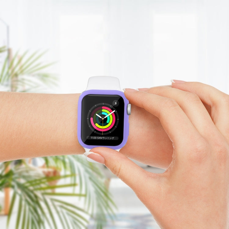Stoßfeste PC-Schutzhülle mit gehärteter Glasfolie, für Apple Watch Series 9 / 8 / 7 41mm, für Apple Watch Series 9 / 8 / 7 45mm, für Apple Watch Series 8 / 7 41mm