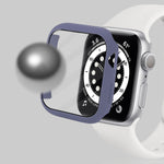 Stoßfeste PC-Schutzhülle mit gehärteter Glasfolie, für Apple Watch Series 9 / 8 / 7 41mm, für Apple Watch Series 9 / 8 / 7 45mm, für Apple Watch Series 8 / 7 41mm