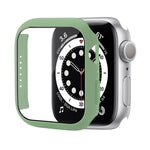 Stoßfeste PC-Schutzhülle mit gehärteter Glasfolie, für Apple Watch Series 9 / 8 / 7 41mm, für Apple Watch Series 9 / 8 / 7 45mm, für Apple Watch Series 8 / 7 41mm