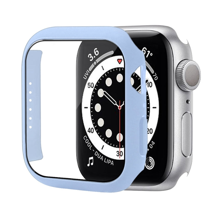 Stoßfeste PC-Schutzhülle mit gehärteter Glasfolie, für Apple Watch Series 9 / 8 / 7 41mm, für Apple Watch Series 9 / 8 / 7 45mm, für Apple Watch Series 8 / 7 41mm