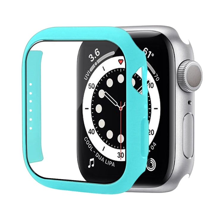 Stoßfeste PC-Schutzhülle mit gehärteter Glasfolie, für Apple Watch Series 9 / 8 / 7 41mm, für Apple Watch Series 9 / 8 / 7 45mm, für Apple Watch Series 8 / 7 41mm