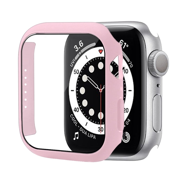 Stoßfeste PC-Schutzhülle mit gehärteter Glasfolie, für Apple Watch Series 9 / 8 / 7 41mm, für Apple Watch Series 9 / 8 / 7 45mm, für Apple Watch Series 8 / 7 41mm