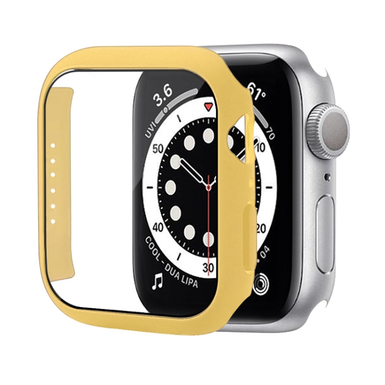 Stoßfeste PC-Schutzhülle mit gehärteter Glasfolie, für Apple Watch Series 9 / 8 / 7 41mm, für Apple Watch Series 9 / 8 / 7 45mm, für Apple Watch Series 8 / 7 41mm