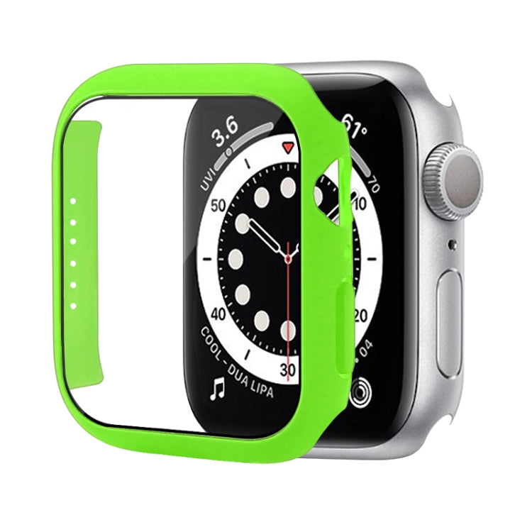 Stoßfeste PC-Schutzhülle mit gehärteter Glasfolie, für Apple Watch Series 9 / 8 / 7 41mm, für Apple Watch Series 9 / 8 / 7 45mm, für Apple Watch Series 8 / 7 41mm