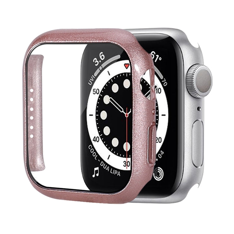 Stoßfeste PC-Schutzhülle mit gehärteter Glasfolie, für Apple Watch Series 9 / 8 / 7 41mm, für Apple Watch Series 9 / 8 / 7 45mm, für Apple Watch Series 8 / 7 41mm