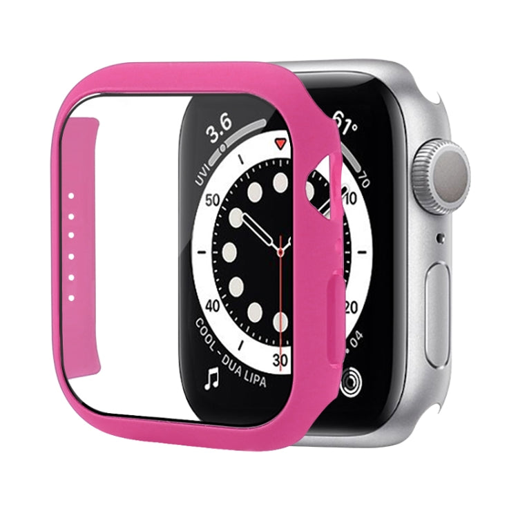 Stoßfeste PC-Schutzhülle mit gehärteter Glasfolie, für Apple Watch Series 9 / 8 / 7 41mm, für Apple Watch Series 9 / 8 / 7 45mm, für Apple Watch Series 8 / 7 41mm