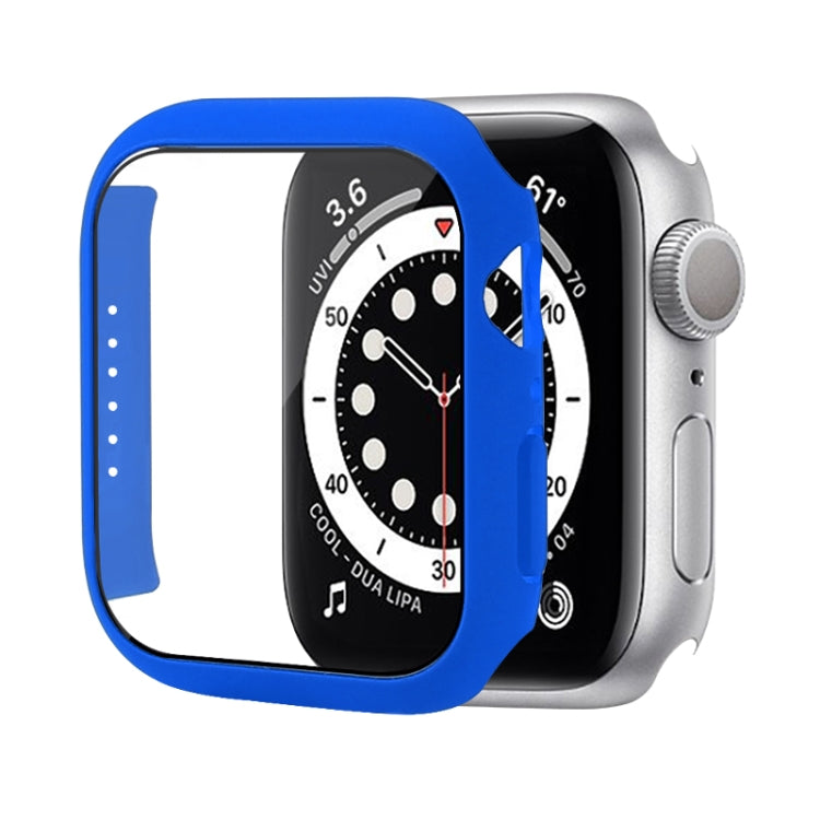 Stoßfeste PC-Schutzhülle mit gehärteter Glasfolie, für Apple Watch Series 9 / 8 / 7 41mm, für Apple Watch Series 9 / 8 / 7 45mm, für Apple Watch Series 8 / 7 41mm