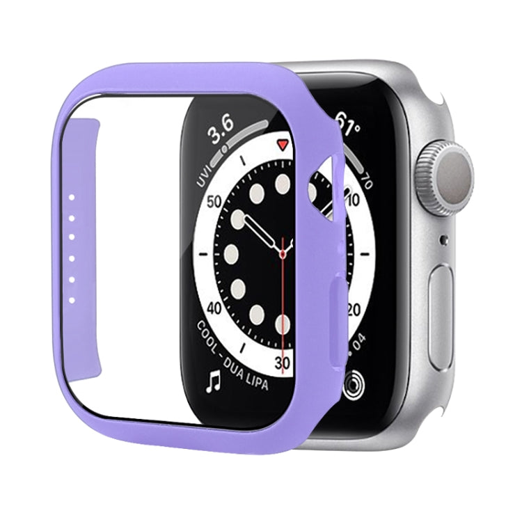 Stoßfeste PC-Schutzhülle mit gehärteter Glasfolie, für Apple Watch Series 9 / 8 / 7 41mm, für Apple Watch Series 9 / 8 / 7 45mm, für Apple Watch Series 8 / 7 41mm