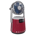 SOAIY K8 Kabelloser Bluetooth Wecker-Lautsprecher mit Dual-Alarmfunktion und kleinem Ventilator