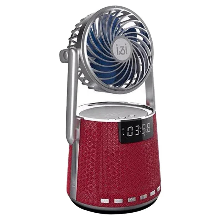 SOAIY K8 Kabelloser Bluetooth Wecker-Lautsprecher mit Dual-Alarmfunktion und kleinem Ventilator