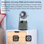 SOAIY K8 Kabelloser Bluetooth Wecker-Lautsprecher mit Dual-Alarmfunktion und kleinem Ventilator