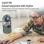 SOAIY K8 Kabelloser Bluetooth Wecker-Lautsprecher mit Dual-Alarmfunktion und kleinem Ventilator