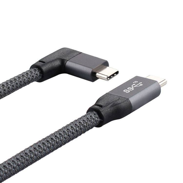 100W USB-C / Typ-C Winkel zu USB-C / Typ-C männlich Vollfunktions-Datenkabel mit E-Mark, 0,5m, 1m, 1,5m