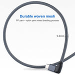 100W USB-C / Typ-C Winkel zu USB-C / Typ-C männlich Vollfunktions-Datenkabel mit E-Mark, 0,5m, 1m, 1,5m
