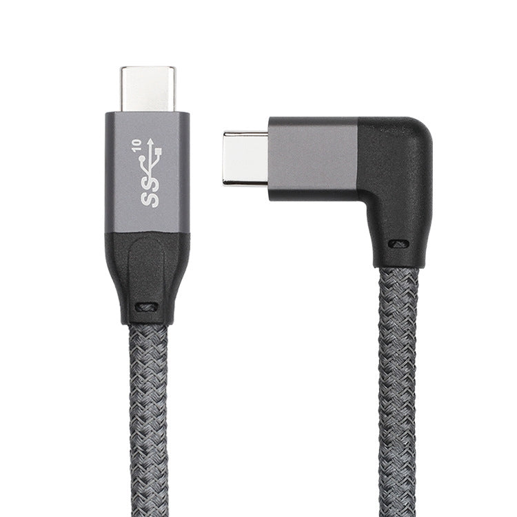 100W USB-C / Typ-C Winkel zu USB-C / Typ-C männlich Vollfunktions-Datenkabel mit E-Mark, 0,5m, 1m, 1,5m