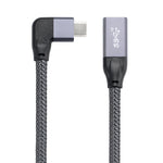 100W USB-C / Typ-C Winkel männlich zu USB-C / Typ-C weiblich Vollfunktions-Datenverlängerungskabel, 0,2m, 0,5m, 1m, 1,5m