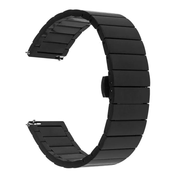 Ersatzarmband mit einperliger Stahlschließe für Samsung Smartwatches, 18 mm, 20 mm, 22 mm