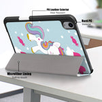 Painted Pattern TPU Horizontal Flip Leather Case with Three-folding Holder & Pen Slot & Sleep / Wake-up Function, For iPad mini 2024 / mini 6