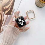 Rhombus Volldiamant-Metallarmband + Hülle für Apple Watch Series 6 / 5 / 4 / Watch SE 40 mm, Apple Watch Series 6 / 5 / 4 / Watch SE 44 mm, 3 &amp; 2 &amp; 1 42 mm, 3 &amp; 2 &amp; 1 38 mm